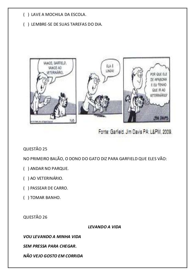 Modelo de atividades para o 3º ano