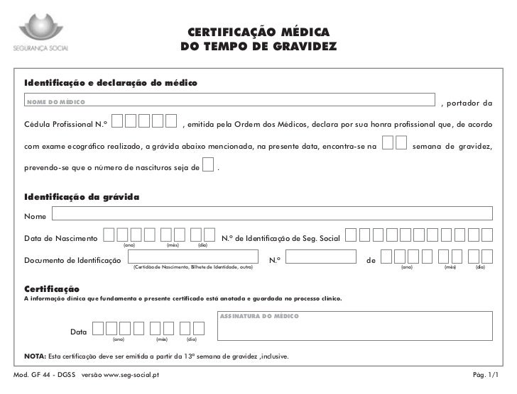 Modelo de certificacao medica de tempo de gravidez para efeitos abono…