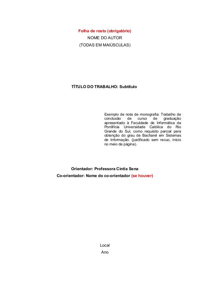 Mensagem para monografia