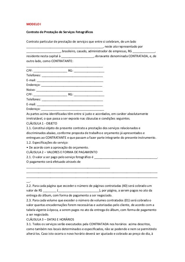 Modelo De Contrato Modelo De Contrato