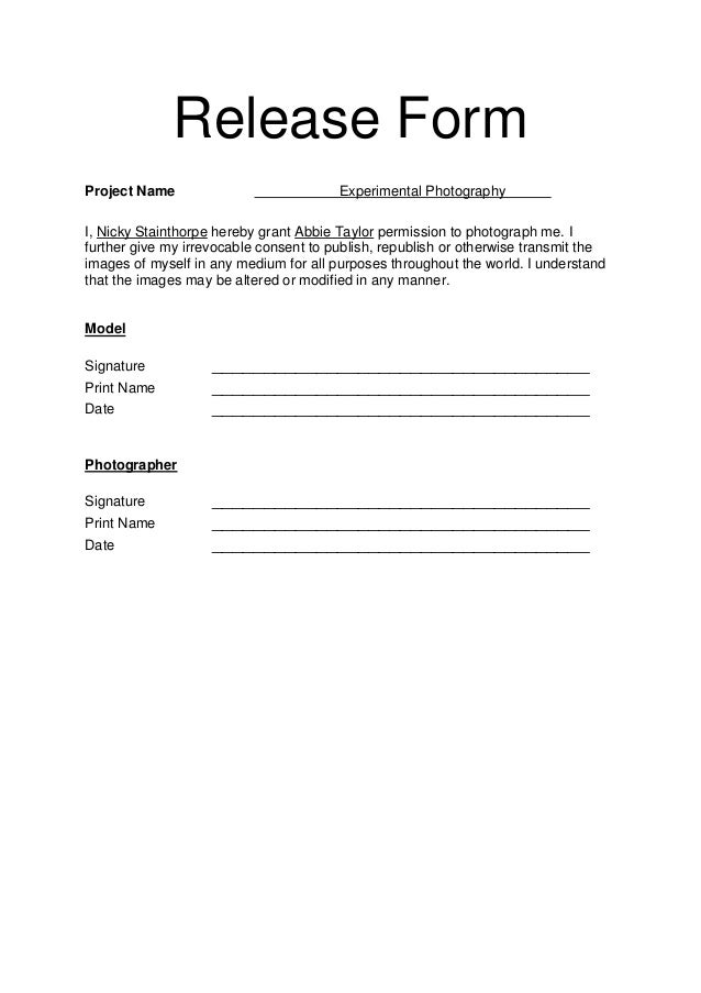 liability release form templates