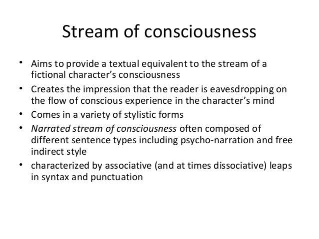 Examples of stream of consciousness writing