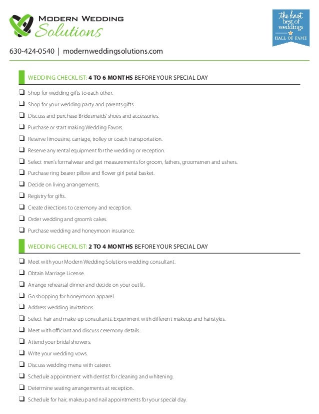 Wedding Planning Checklist