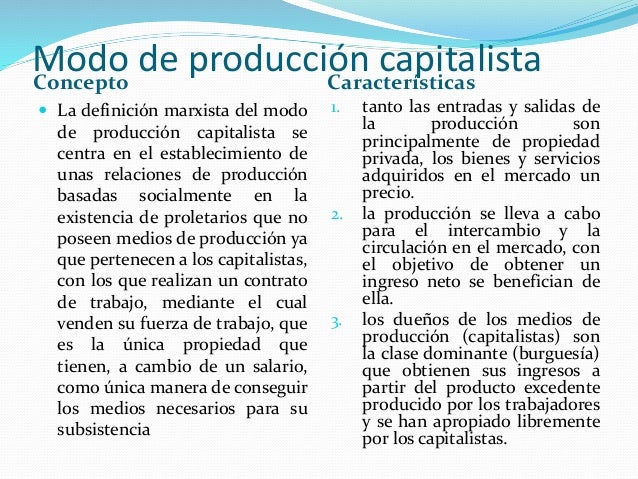 Modos de produccion