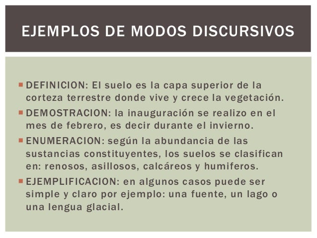 Modos discursivos