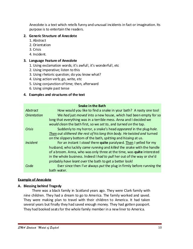 A humorous incident essay