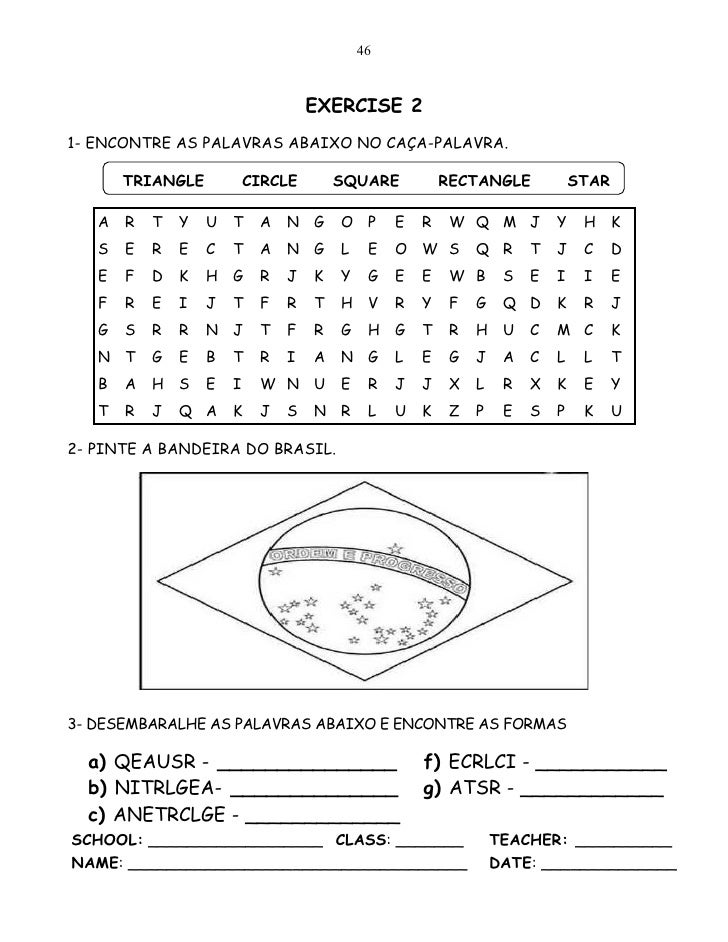 Caça palavras online exercise for 2 ano