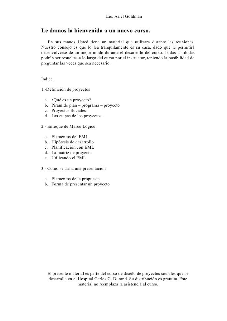 DISENO DE PROYECTOS diseno de proyectos: