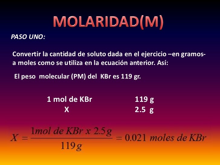 Molaridad