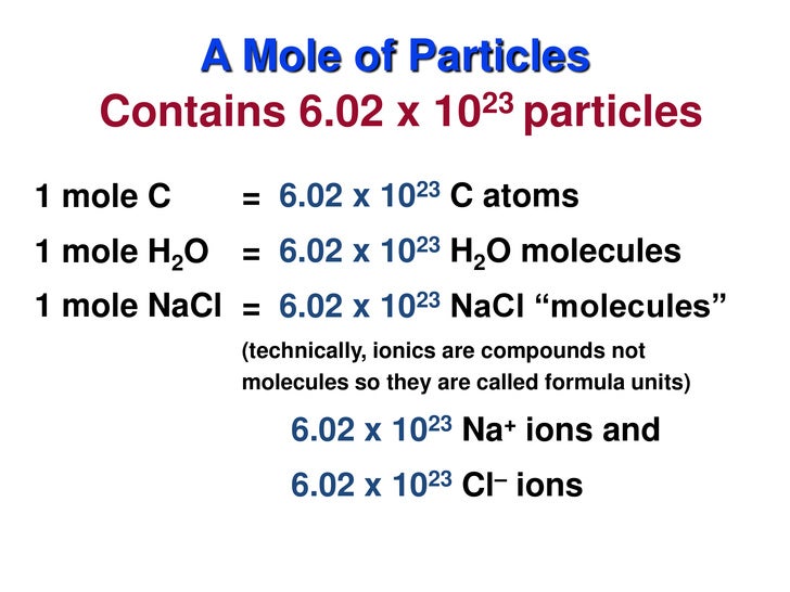 moles to particles moles to particles