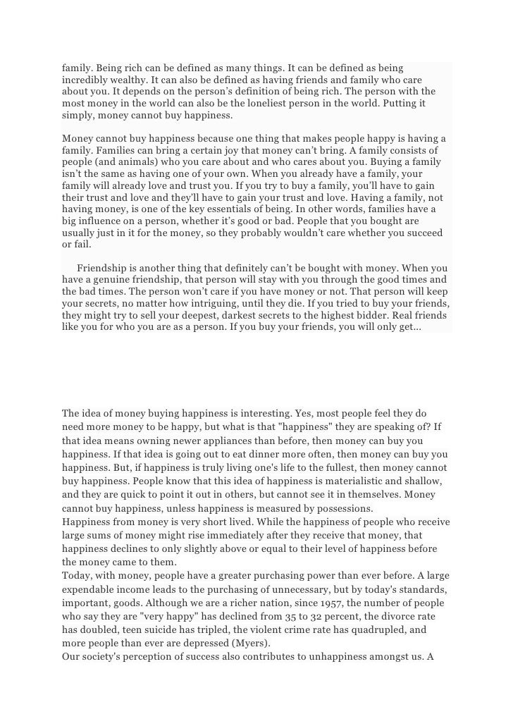 May essays on money cant buy happiness custom essays