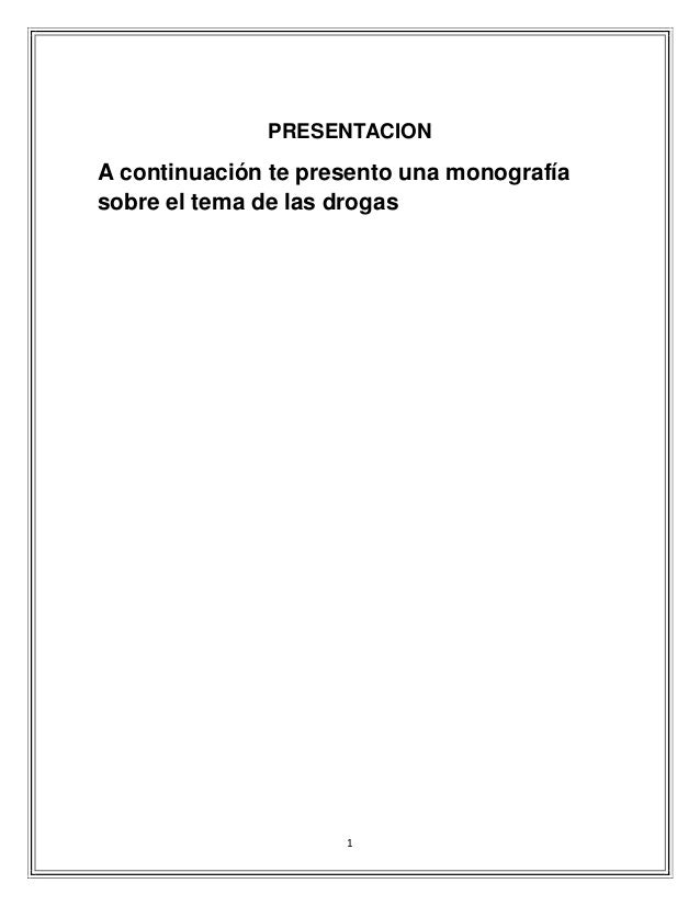 Monografia drogas