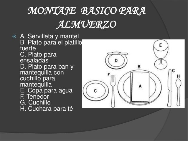 Montaje de mesas