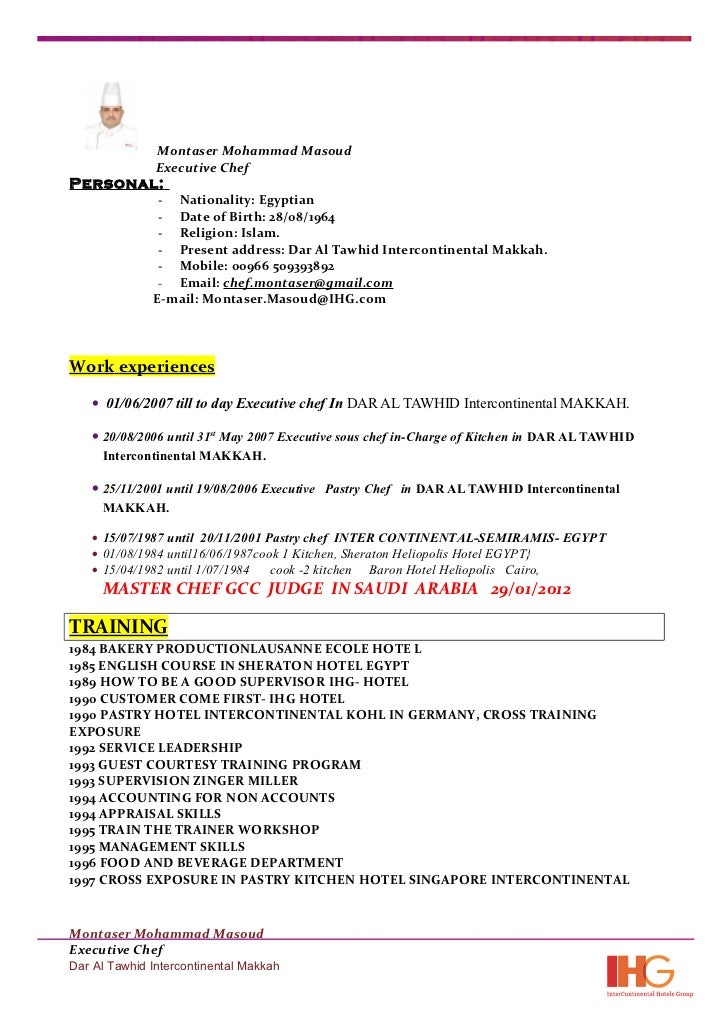 junior sous chef resume