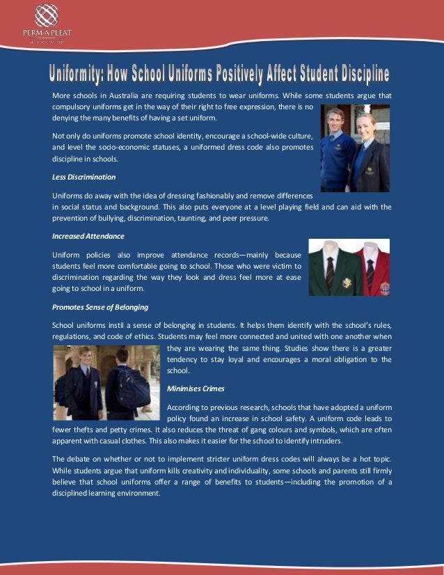 Uniformity How School Uniforms Positively Affect Student Discipline