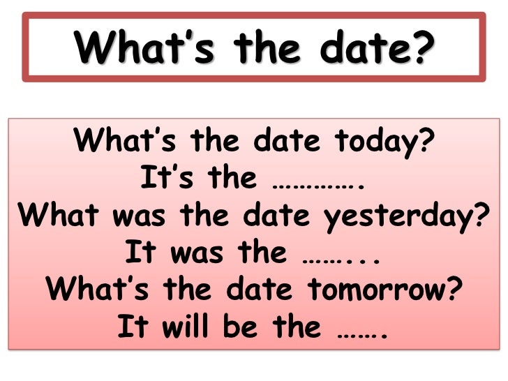 What is the date for tomorrow