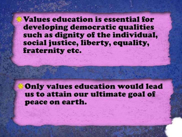 Moral education essay