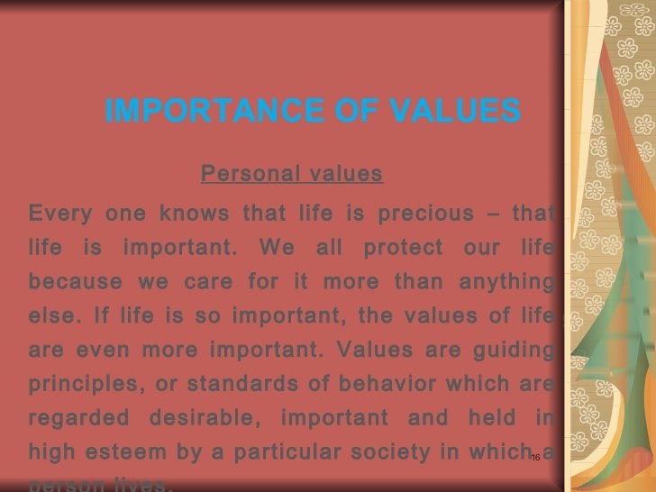 morals and values to live by