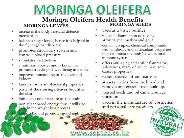 HEALTH:BENEFITS OF MORINGA LEAVES AND SEEDS
