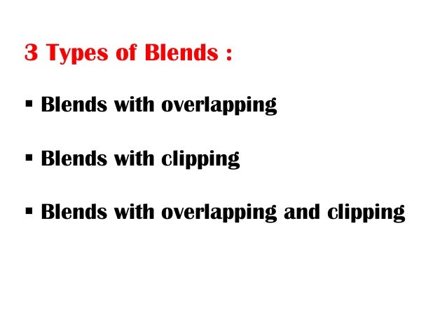 Similarities and differences of word formation compound words, blends…