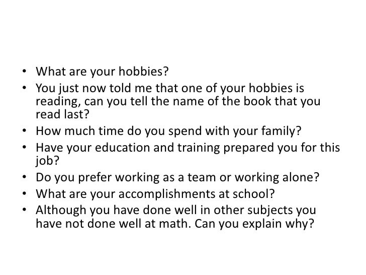 Common Interview Questions