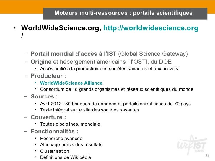 Les moteurs de recherche scientifique
