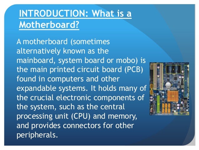 Memory slots on motherboard ppt