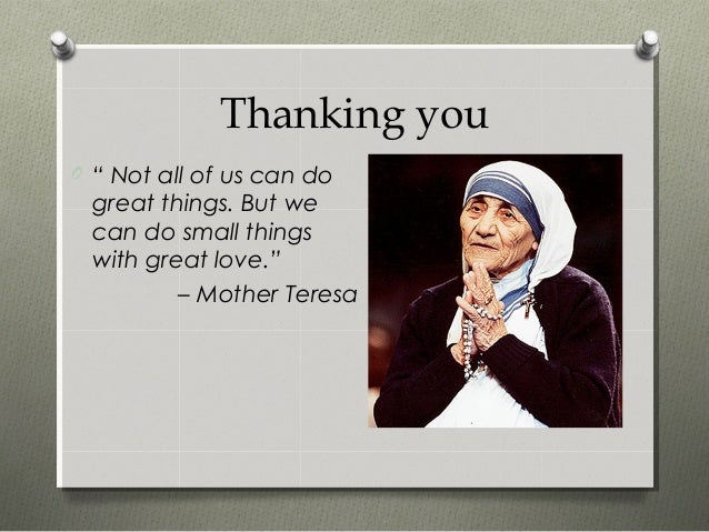 Essay of mother teresa
