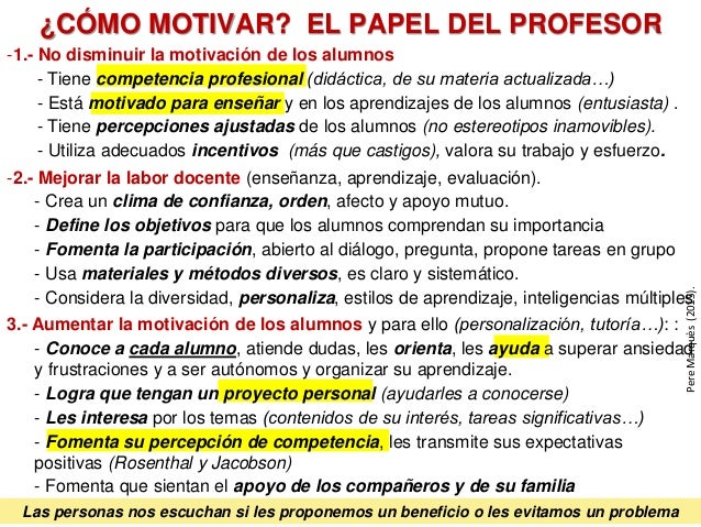Motivacion: ¿cómo motivar a los alumnos? v-2.0