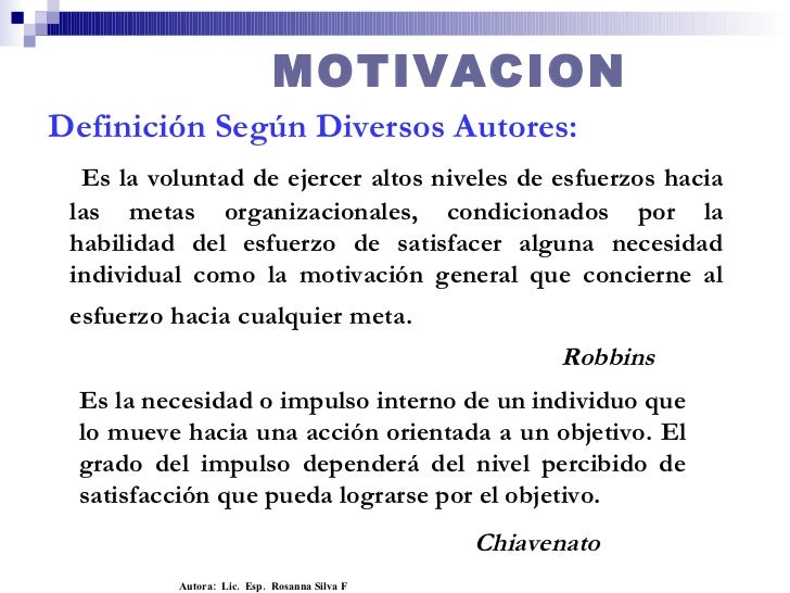 Teorias de la Motivación