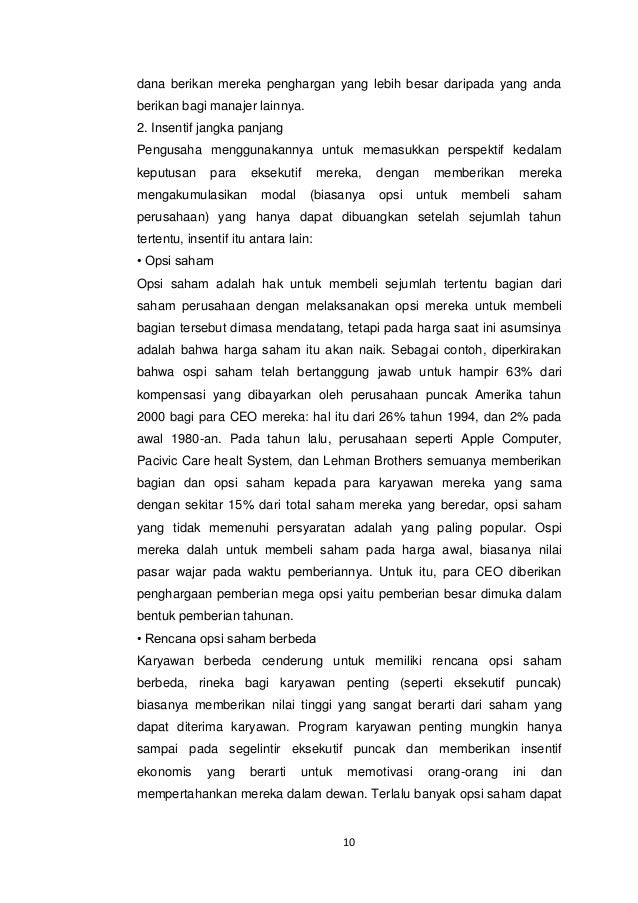 Dapat opsi saham berbakat