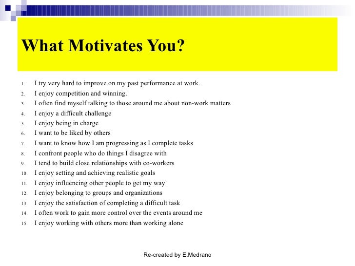 what motivates you in life
