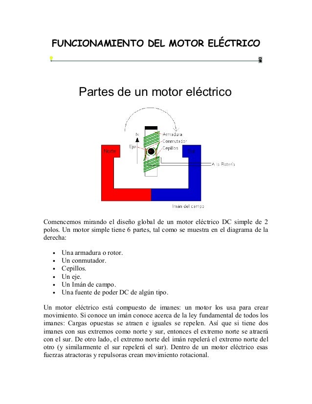 Motor de Arranque Principio de Funcionamiento