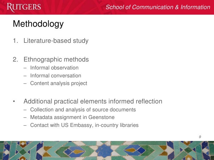 Methodology literature based dissertation example
