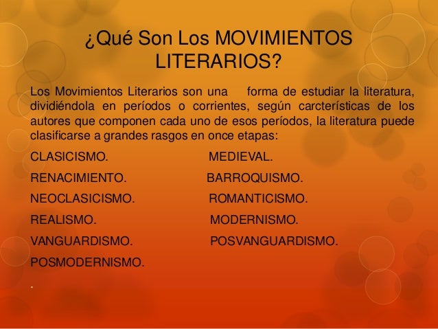 Movimientos Literarios