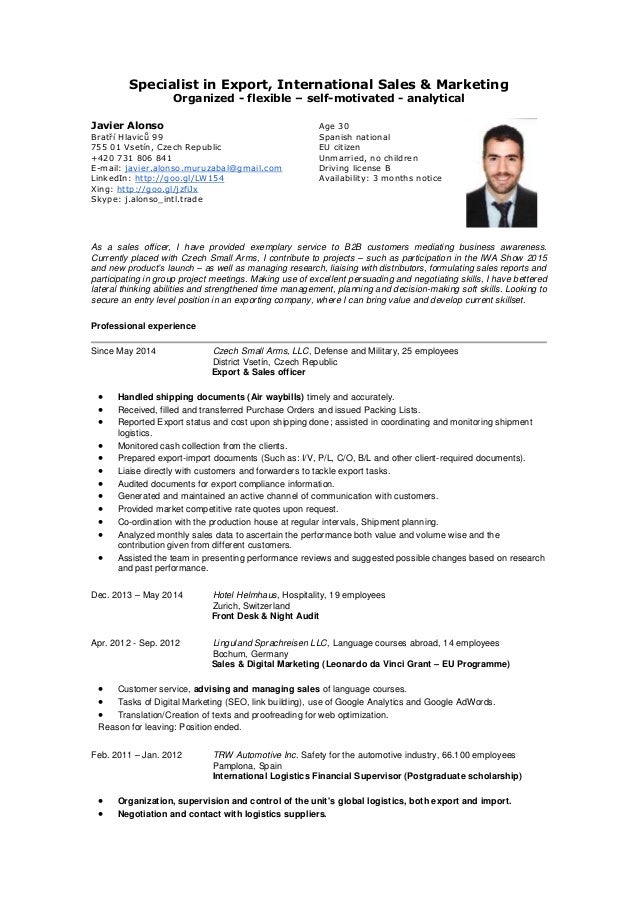 sample resume wording