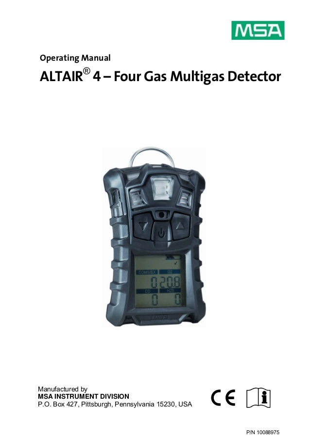 Msa altair 4 meter manual