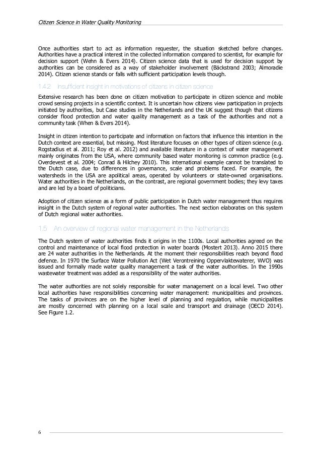 Msc thesis on water quality