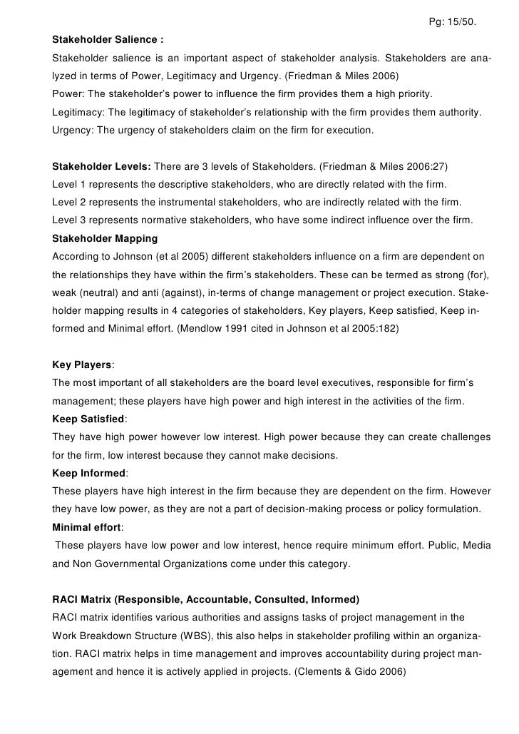 p2 describe the key stakeholders who p2 describe the key stakeholders who