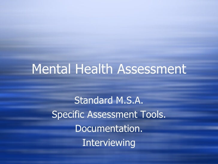 mental health assessment questions