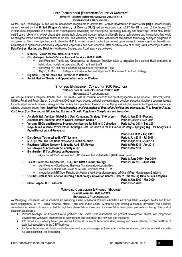 solutions architect resumes