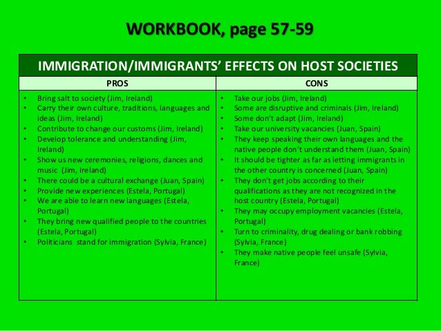 Immigration pros and cons