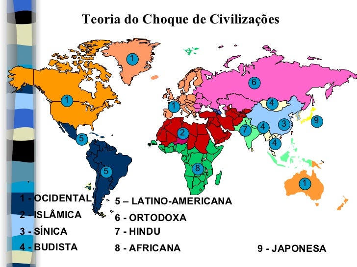 Segundo O Mapa Choque De Civilizações O Brasil Pertence A