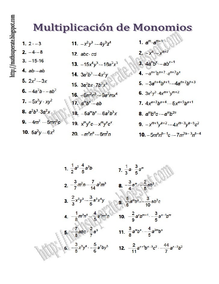 MULTIPLICACION DIVICION DE POLINOMIOS multiplicacion divicion de polinomios:
