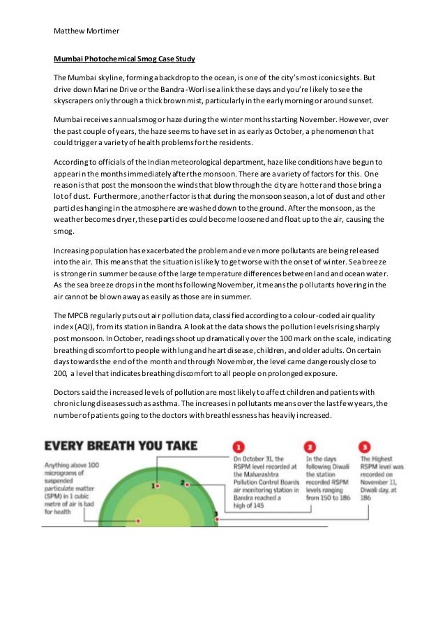 Air pollution case study in mumbai