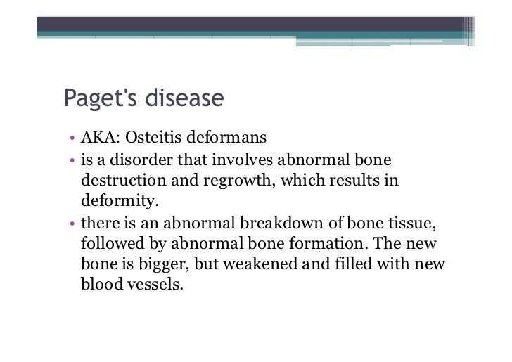 Osteoporosis, Osteomalacia, Paget's disease