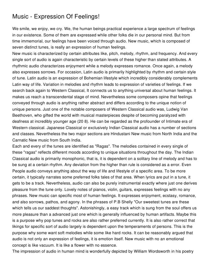 Music Expression Of Feelings!