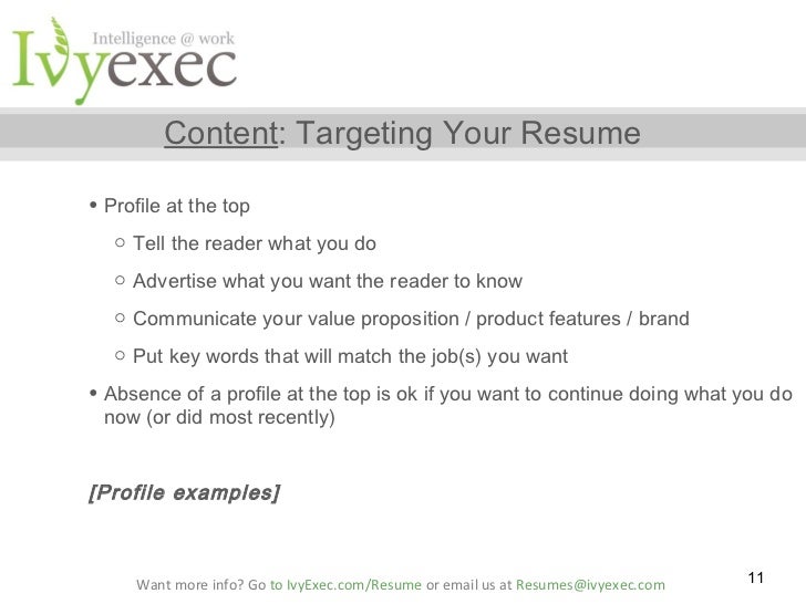 resume value proposition