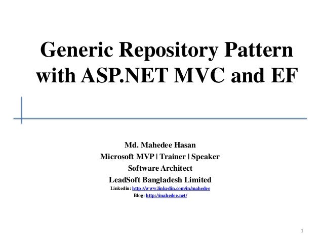 Generic Repository Pattern Joins | generic repository pattern with asp net mvc and ef Generic Repository Pattern Joins | generic repository pattern with asp net mvc and ef