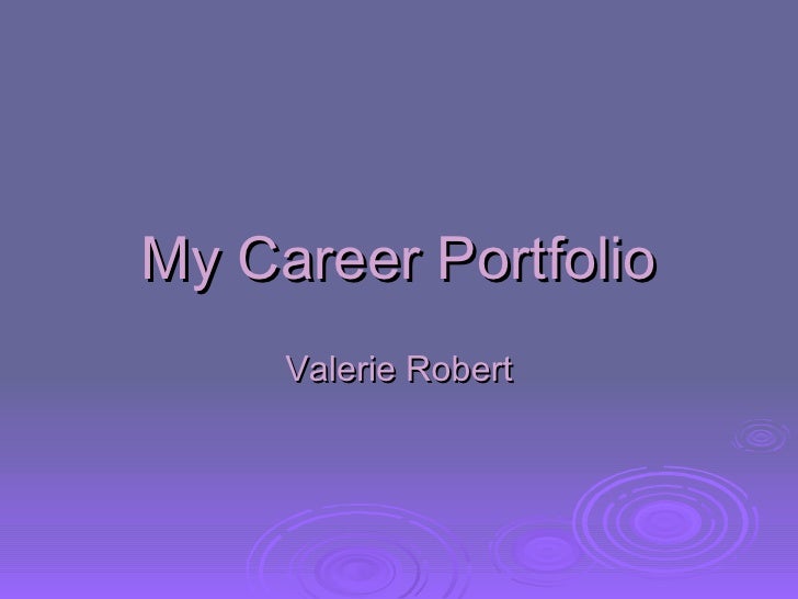 career portfolios